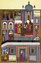 Приём султаном Сулейма-ном хана Девлет-Гирея