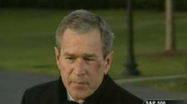 Буш подавился... бубликом