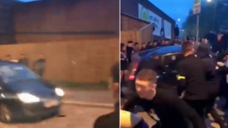 В Уэльсе шофёр на легковушке протаранил толпу людей В Уэльсе шофёр на легковушке протаранил толпу людей