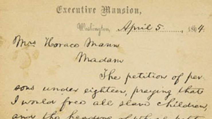 Письмо Линкольна ушло с аукциона за 3,4 миллиона долларов